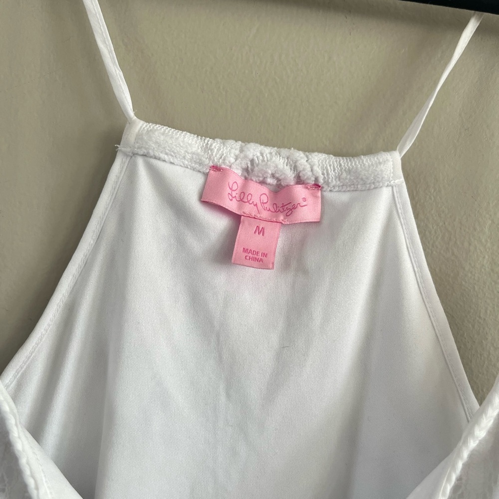LILLY PULITZER Resort‎ White Delray Diamond Lace Dusk Dress Medium Beach - Picture 6 of 7